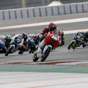Tampil Apik, Mario Berhasil Finish Lima Besar FIM CEV Moto 3 Valencia