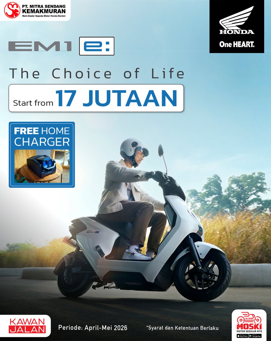 Saatnya pilih gaya hidup yang lebih cerdas bareng Honda EM1 e: